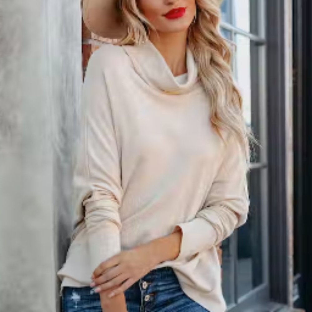 VICI cozy knit sweater - taupe XL , NWT